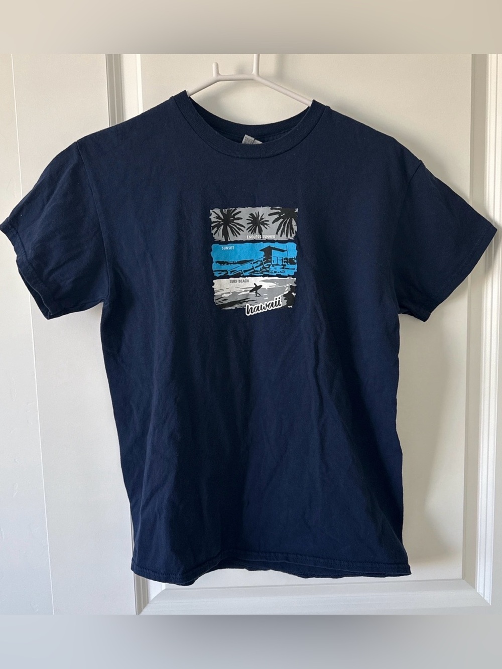 Navy Graphic Hawaii Tee - Men's Casual Shirt